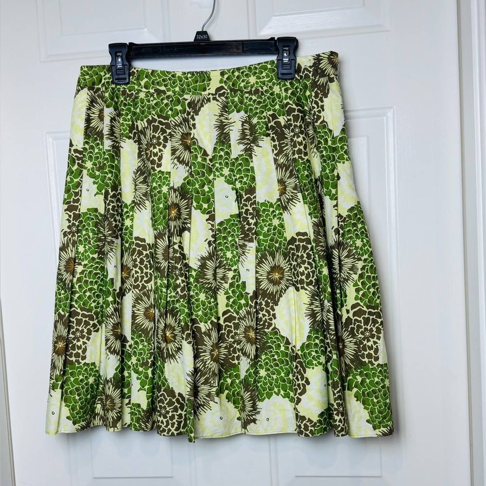 Isabella DeMarco Green and Brown Floral Women's Skirt